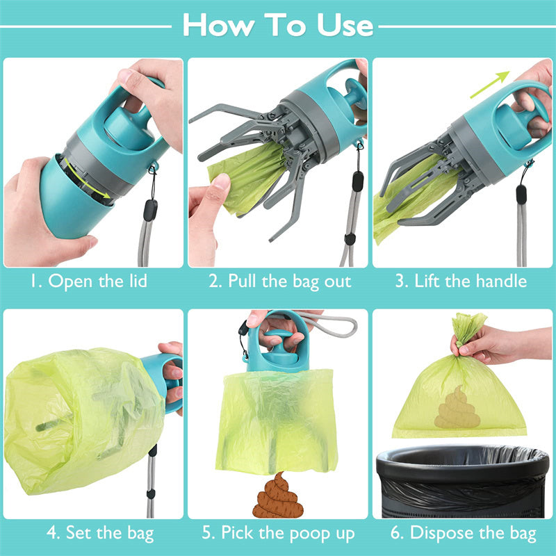 Pooper Scooper With Built-in Bag Dispenser