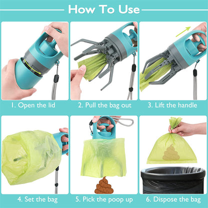 Pooper Scooper With Built-in Bag Dispenser